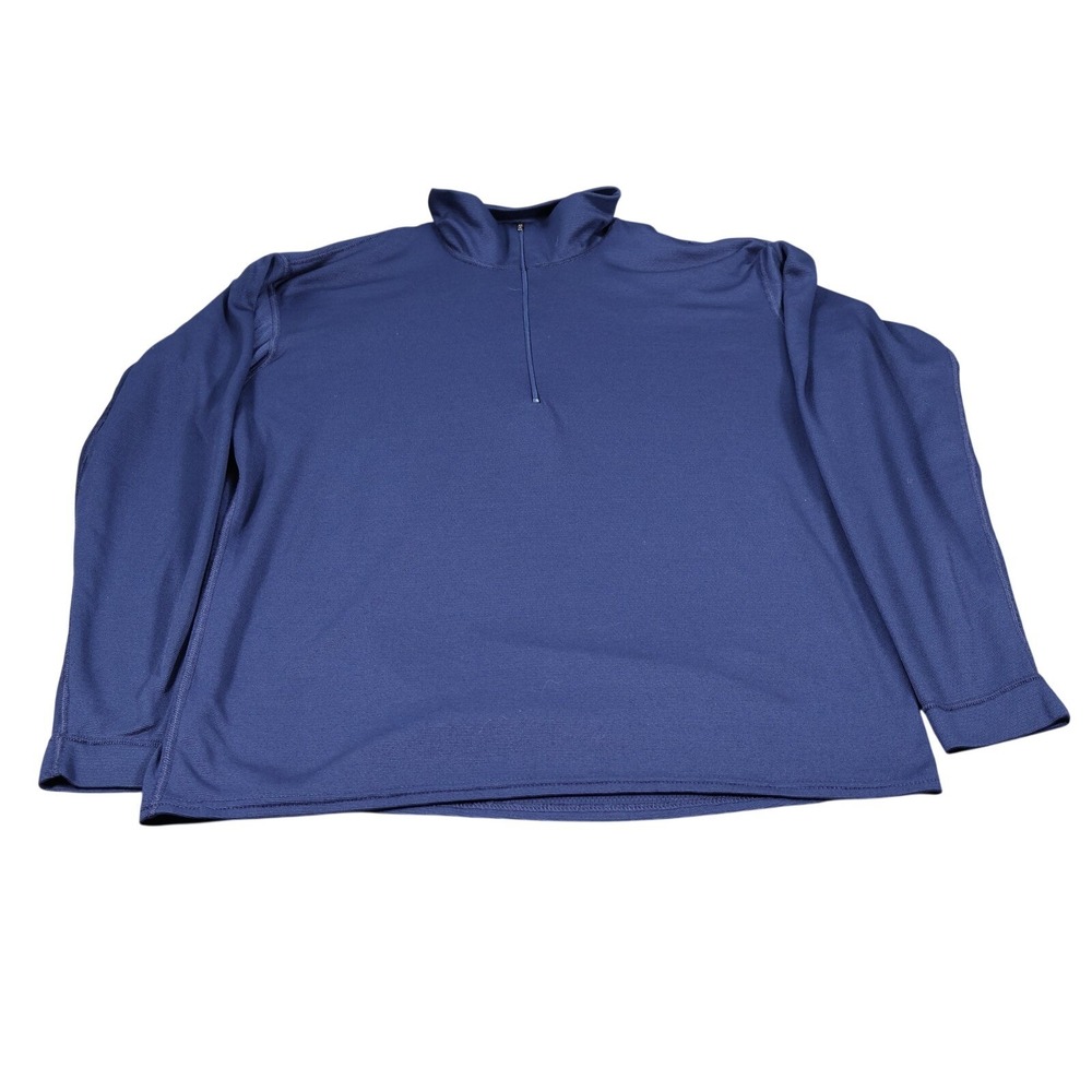 Patagonia Pullover Mens M Blue Capilene Mock Neck 1/4 Zip Hiking Ski Performance